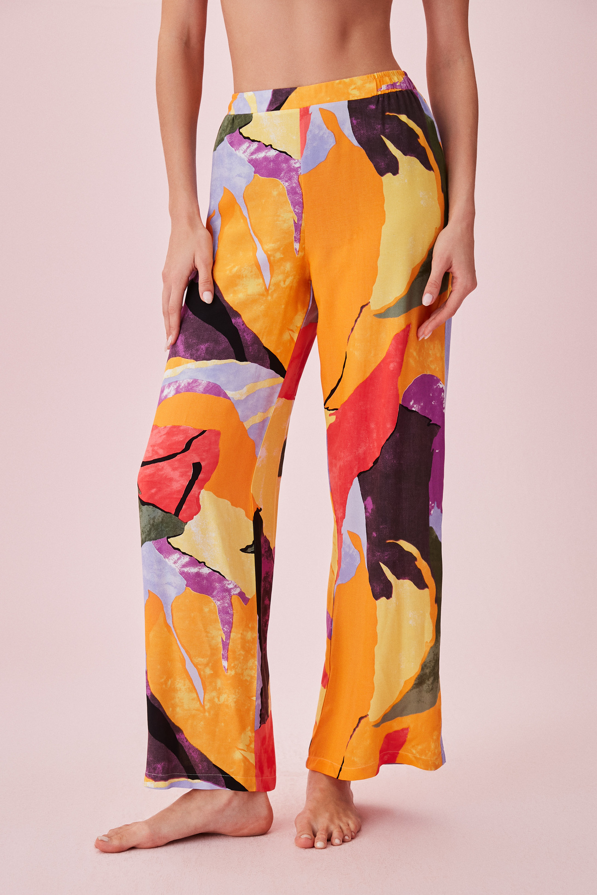 Lilac Print Island Supant | SUWEN