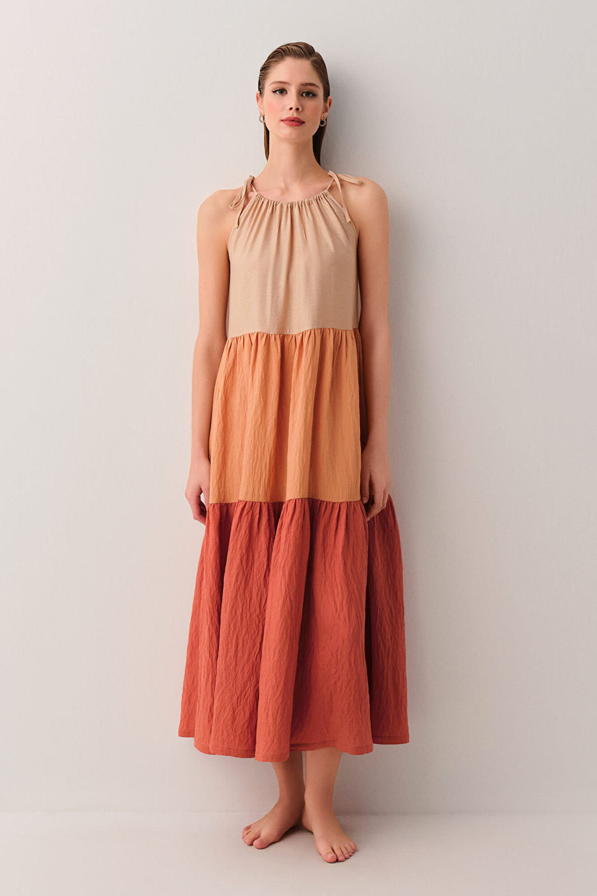 Cinnamon Carmen Dress | SUWEN