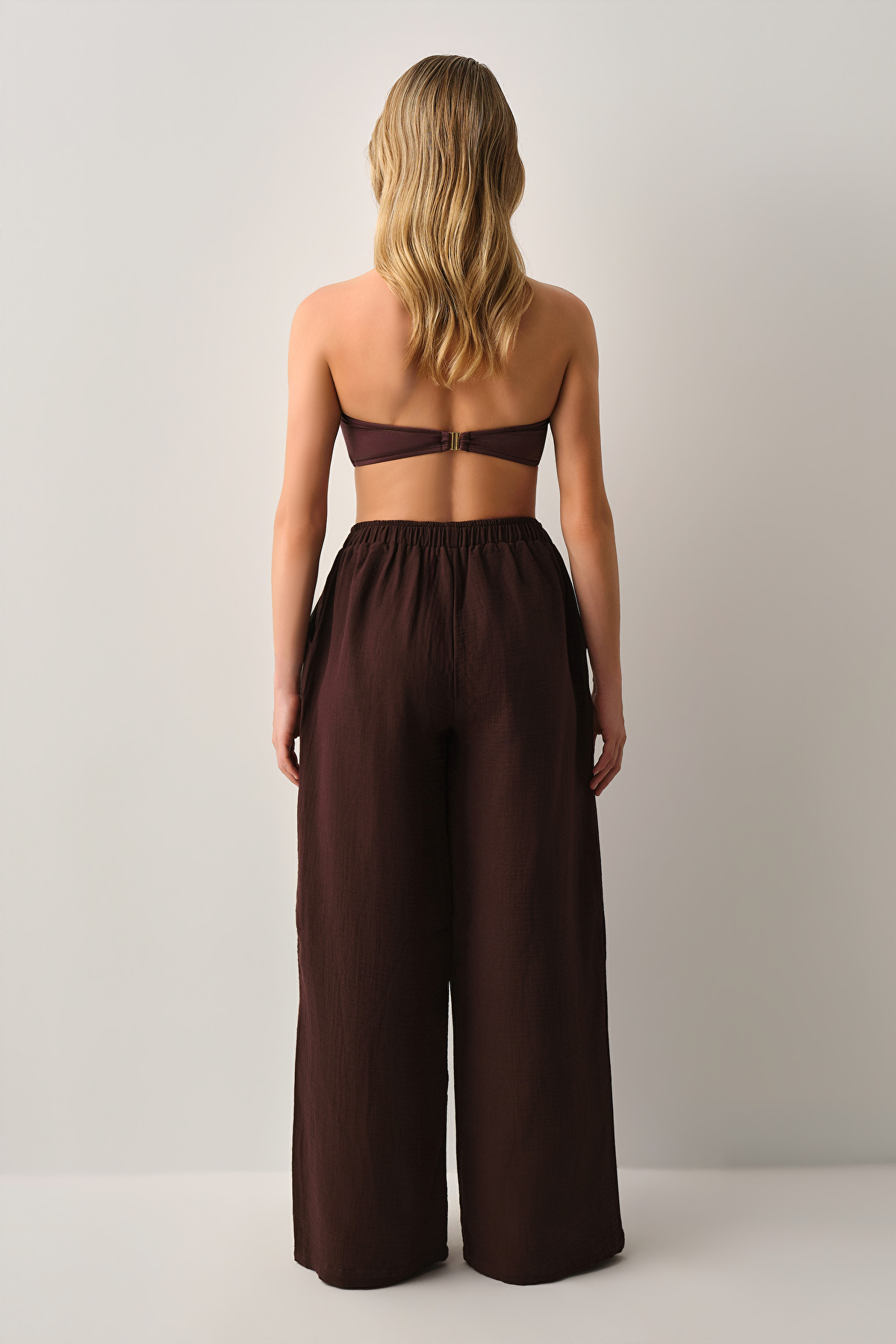 Kahverengi Jasmine Plaj Pantolonu | SUWEN