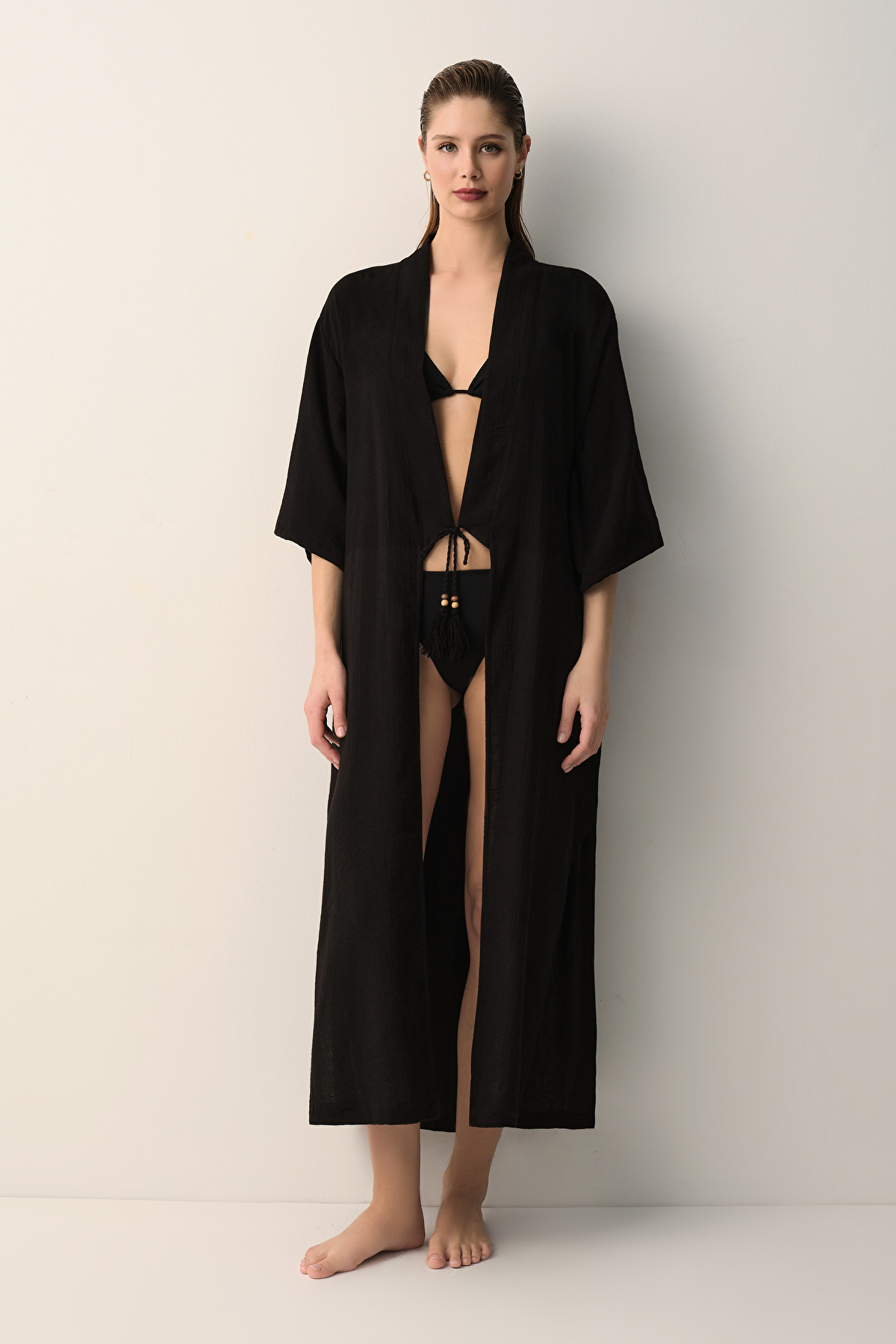 Siyah Otto Kimono | SUWEN