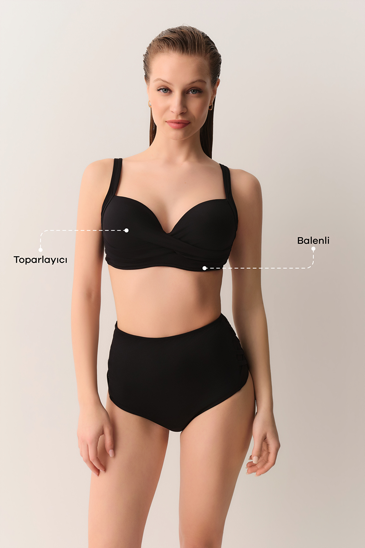 Black Balconette Bikini Top | SUWEN