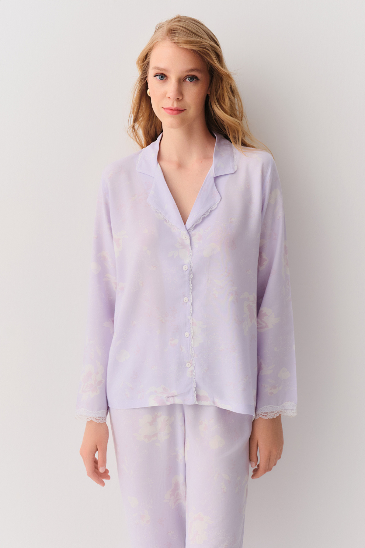 LILAC PRINT Lithium Masculine Pyjamas Set | SUWEN