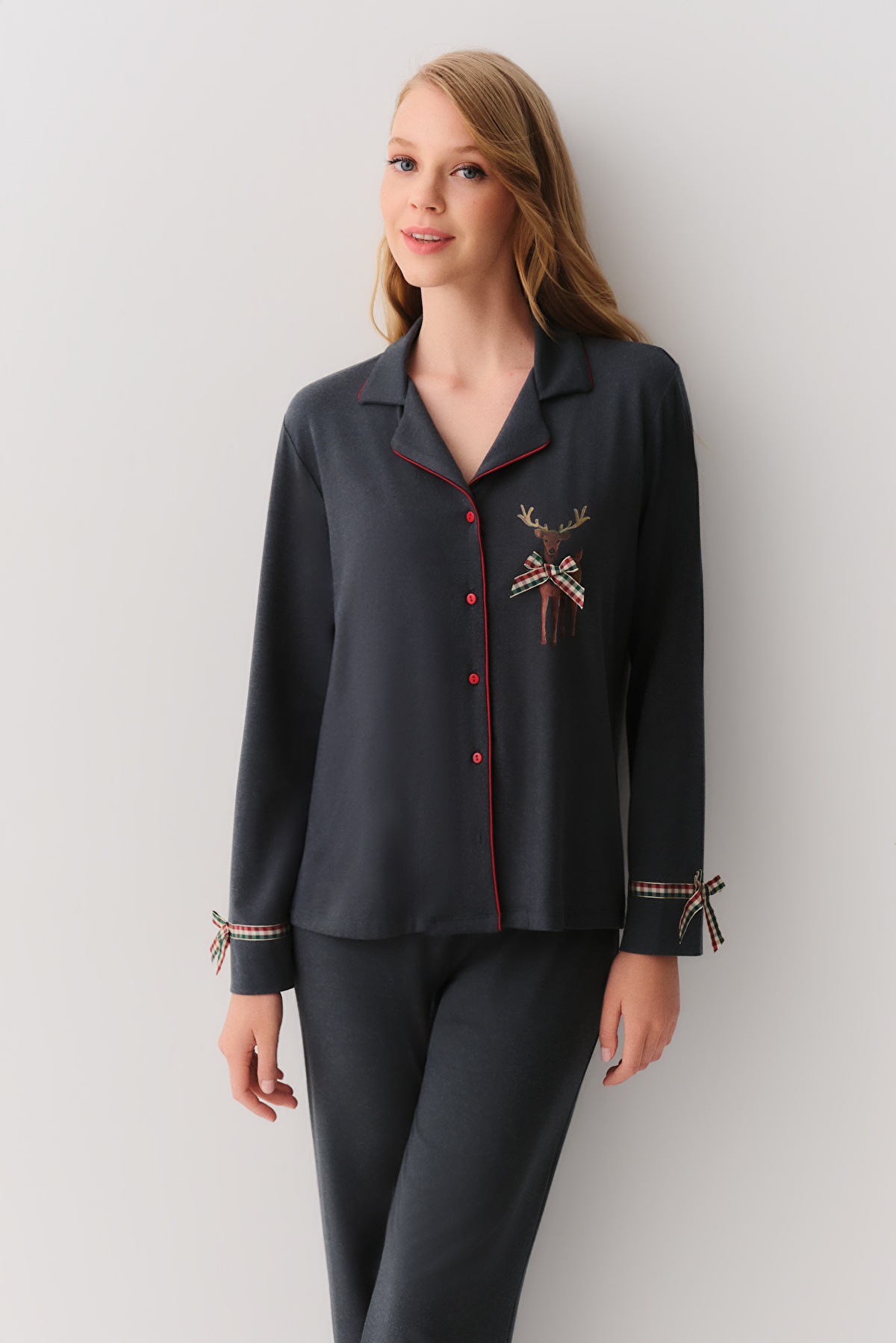 Emerald Melange Festivity Masculine Pyjamas Set | SUWEN