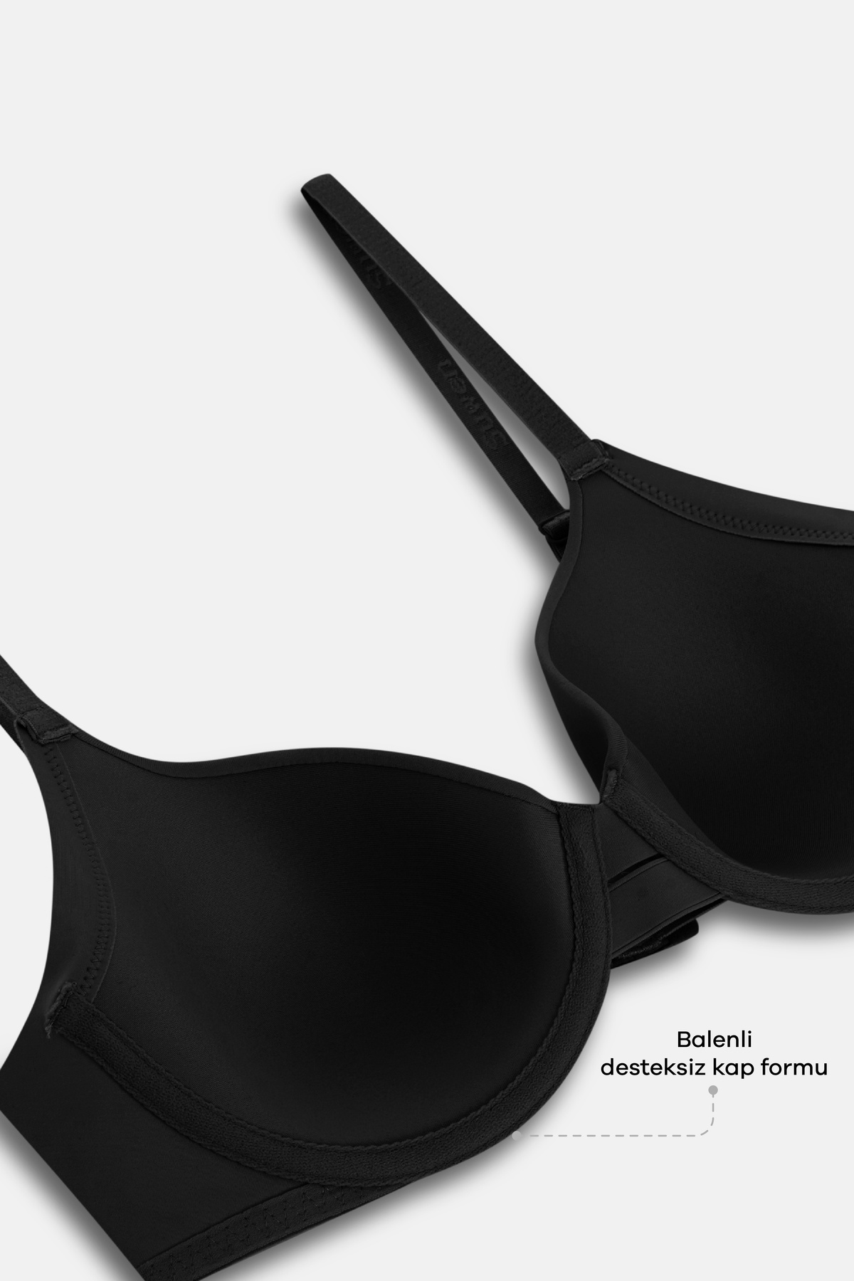 Black Cathy Balconette Bra | SUWEN
