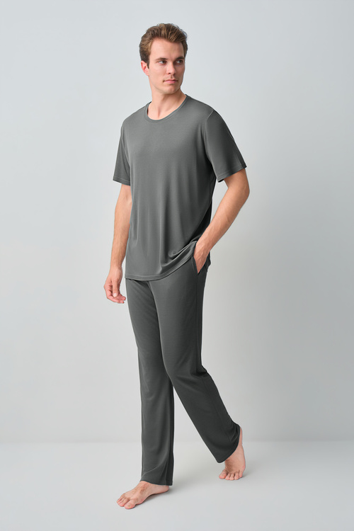 Yeşil Ethan Erkek Modal Pijama Takımı