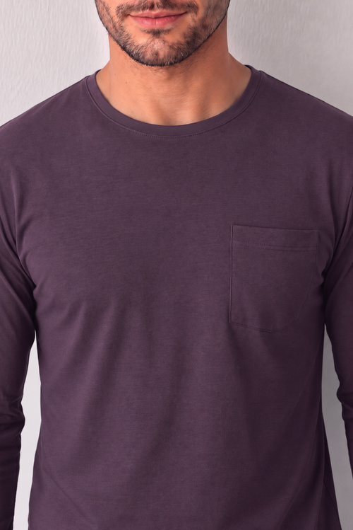 Bordo Liam Erkek Pamuklu Pijama Takımı
