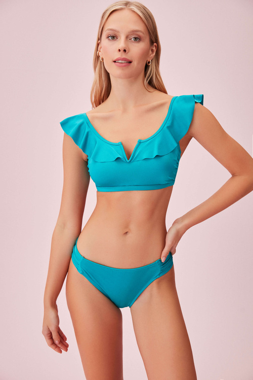 Turquoise Frilled Bralette