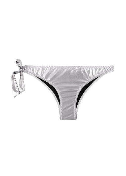 Silver One Side Tie Brazilian Cosmic Bikini Bottom