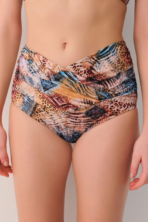 Ethnic Print Freya High Waist V Cut Detailed Bikini Bottom