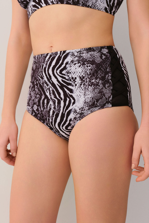 Savage Print Savage High Waist Tulle Bikini Bottom
