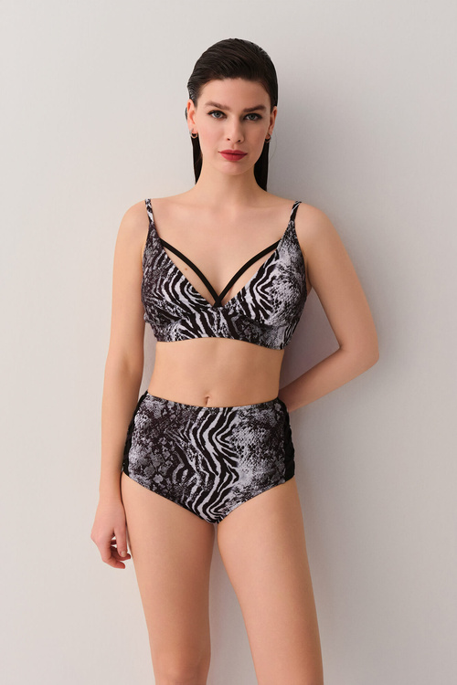 Savage Print Savage High Waist Tulle Bikini Bottom