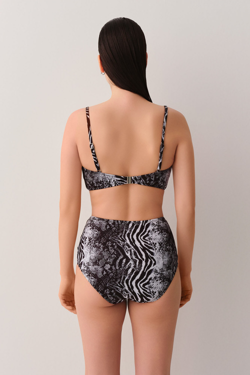Savage Print Savage High Waist Tulle Bikini Bottom