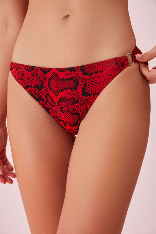 Red Snake Red Snake Detailed Bikini Bottom