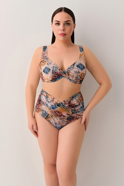 Etnik Desenli Freya Önü Burgulu Bikini Üst