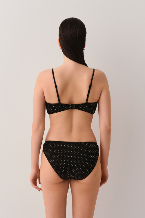 Black Doty Detailed Bralette