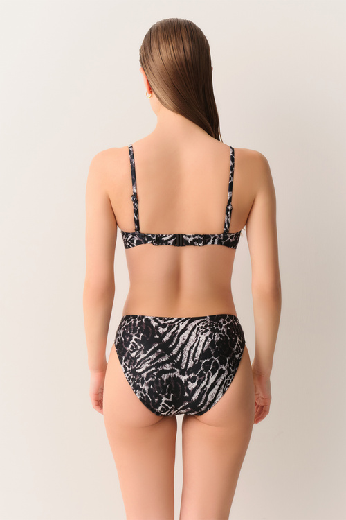 Renkli Desenli Savage Diana Straplez Bikini Üst