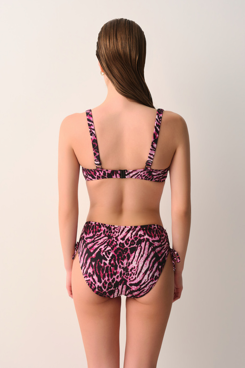 Pink Leopard Print Janet Drawstring Bikini Bottom