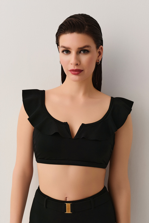 Black Frilled Bralette