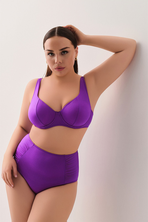 Menekşe Moru Balenli Toparlayıcı Bikini Üst