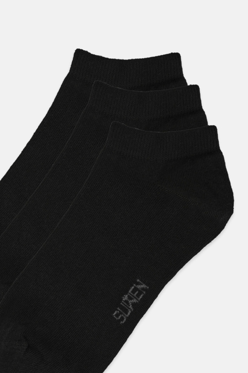 Siyah / Siyah / Siyah Erkek Basic 3'lü paket Çorap