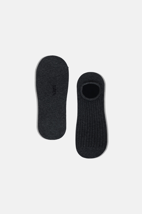 Gri / Antrasit Men Classic Sneaker Çorap