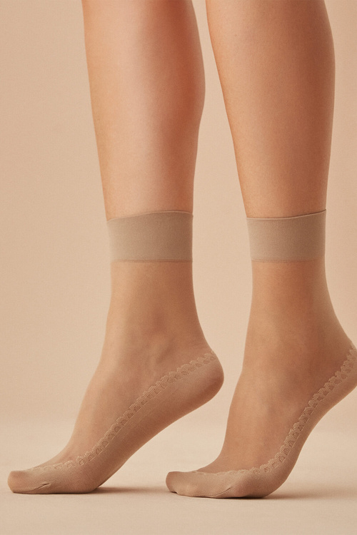 Bambu Transparan Comfort 15 Den Kısa İnce Çorap
