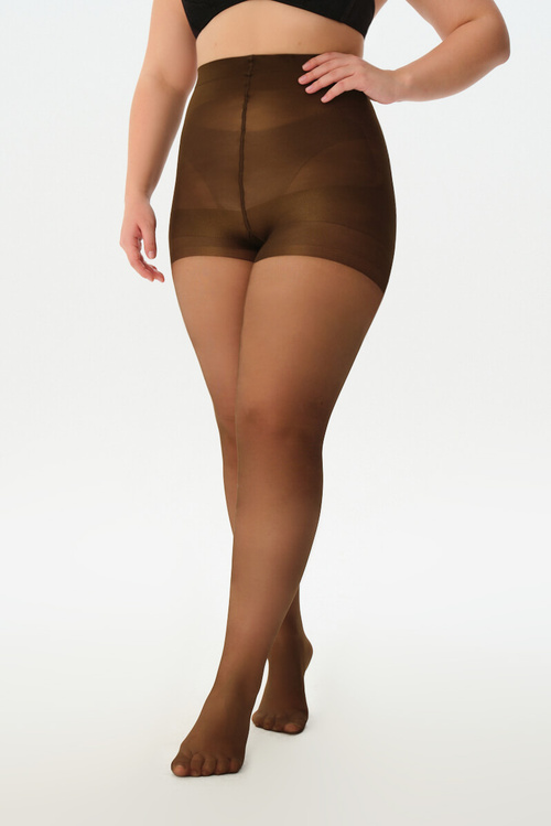 Cappuccino Bodytoners 15 Den Korse Efektli Külotlu Çorap