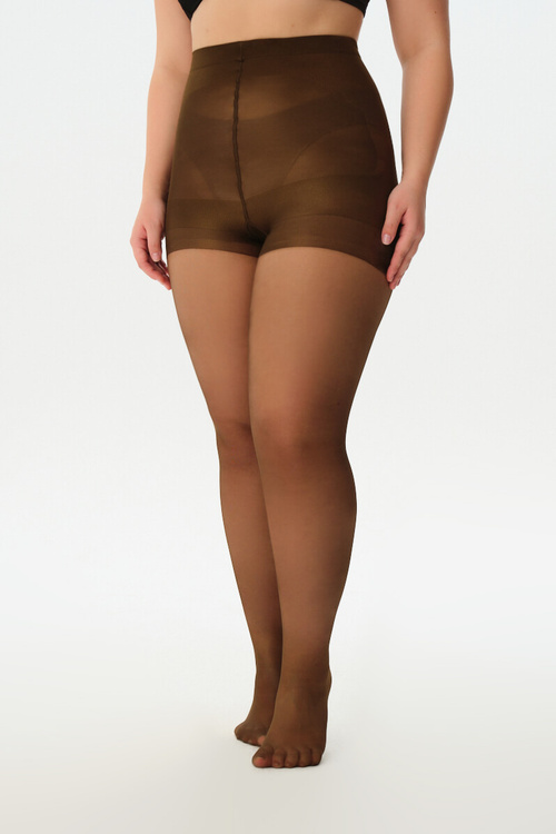 Cappuccino Bodytoners 15 Den Korse Efektli Külotlu Çorap