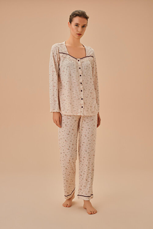 Pembe Young Mother Maskülen Pijama Takımı