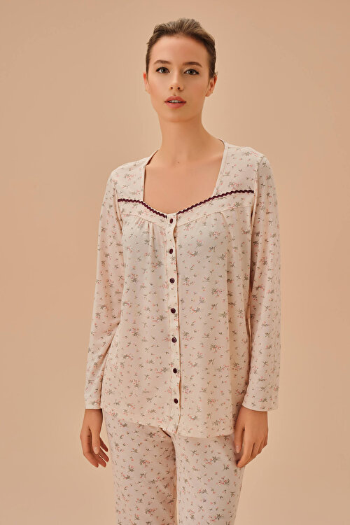 Pembe Young Mother Maskülen Pijama Takımı