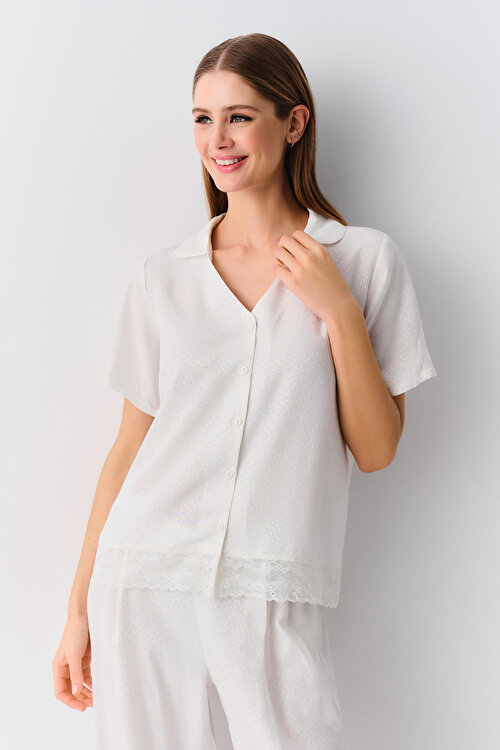 Ekru Maison Maskülen Pijama Takımı
