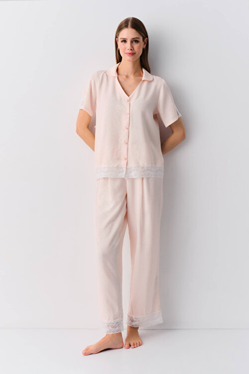 Pembe Maison Maskülen Pijama Takımı