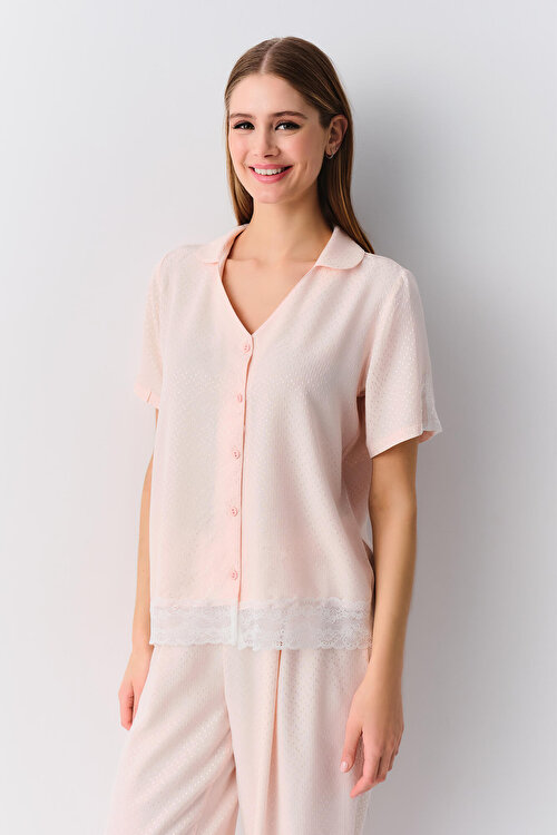 Pembe Maison Maskülen Pijama Takımı