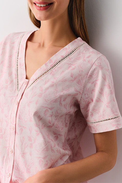 Pembe Bianca Maskülen Pijama Takımı