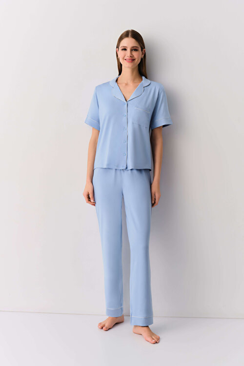 Mavi Misty Maskülen Pijama Takımı