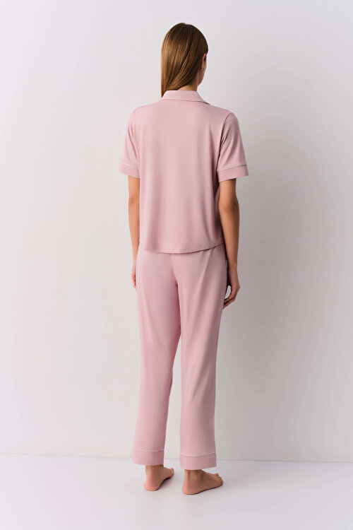 Pembe Misty Maskülen Pijama Takımı