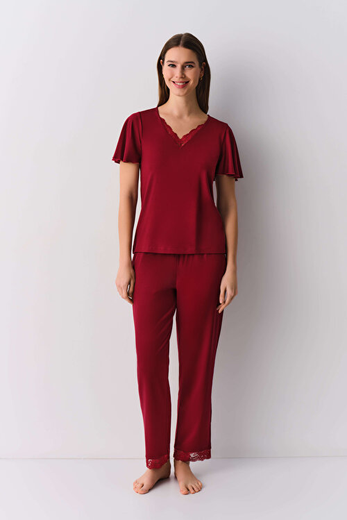 Bordo Handy Pijama Takımı