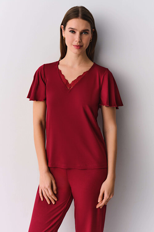 Bordo Handy Pijama Takımı