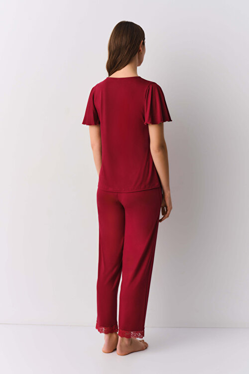 Bordo Handy Pijama Takımı