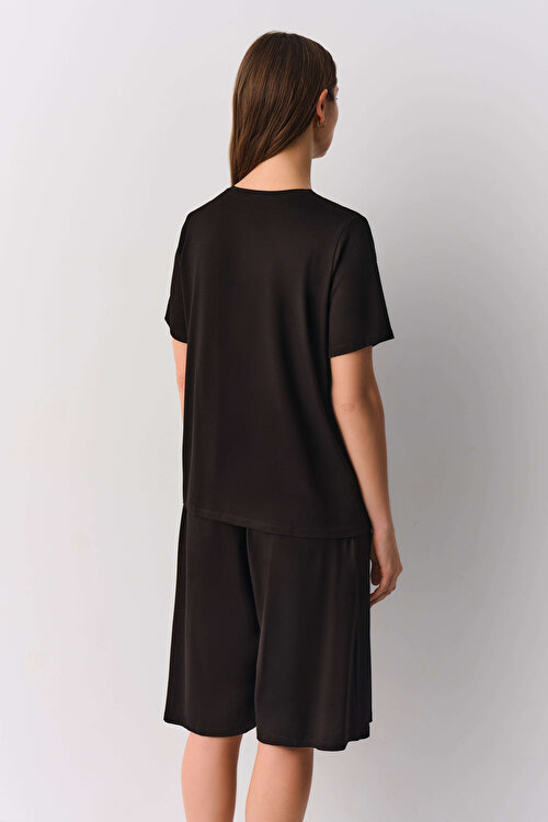 Siyah Handy Şort Pijama Takımı