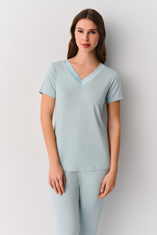 Su Yeşili Catherine Günlük Pijama Takımı