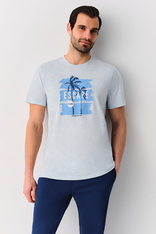Koyu Lacivert Escape Erkek Pijama Takımı