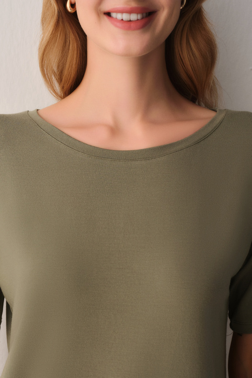 Olive Stella Modal Tişört Şort Pijama Takımı