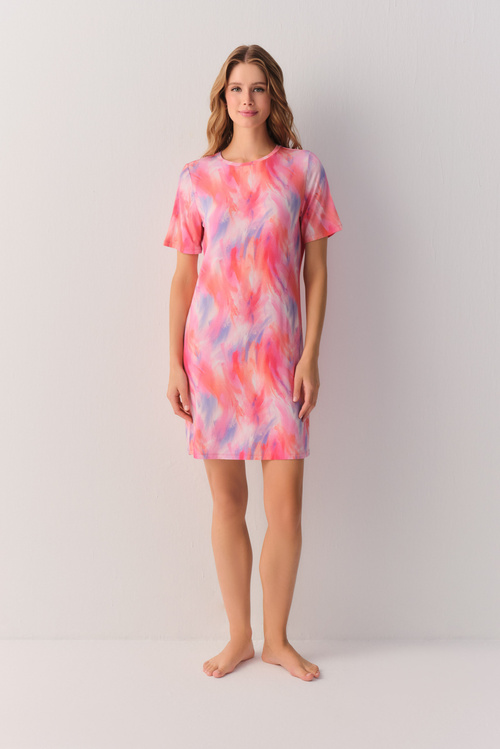 Batik Pink Shadows Günlük Elbise