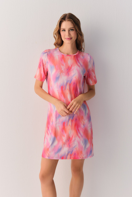 Batik Pink Shadows Günlük Elbise