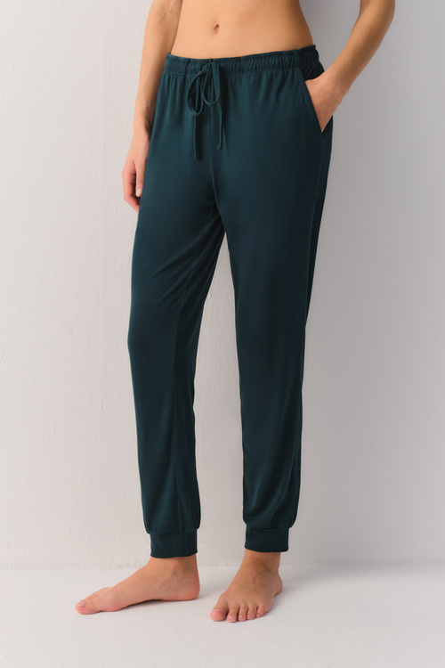 Koyu Yeşil Pillow Check Spor Pantolon