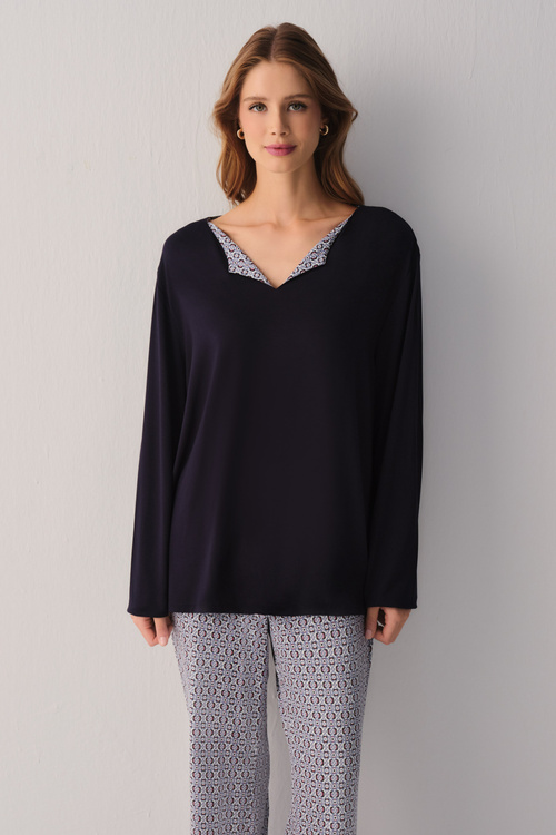 Mavili Modern Chic Pijama Üstü
