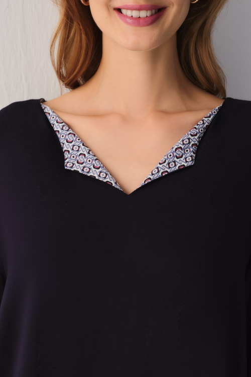 Mavili Modern Chic Pijama Üstü