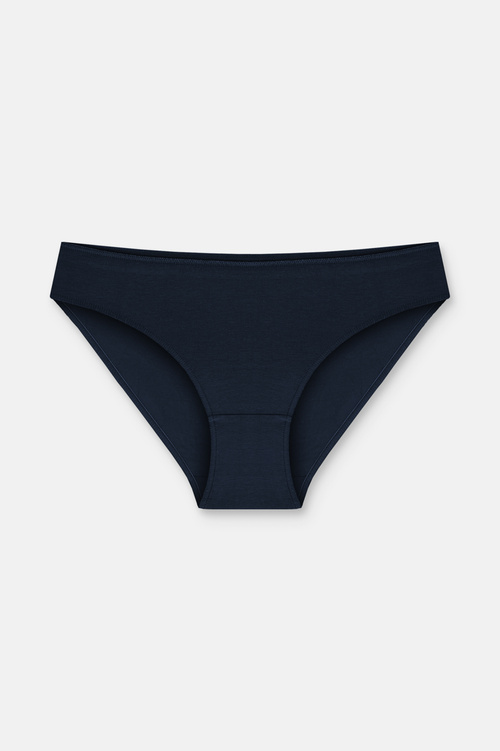 Lila / Lacivert / Mavi 3'lü Pamuklu Basic Normal Bel Slip Külot