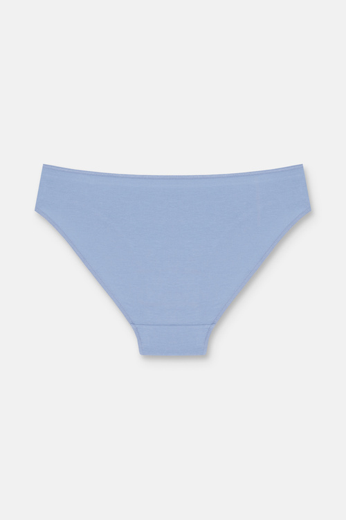 Lila / Lacivert / Mavi 3'lü Pamuklu Basic Normal Bel Slip Külot